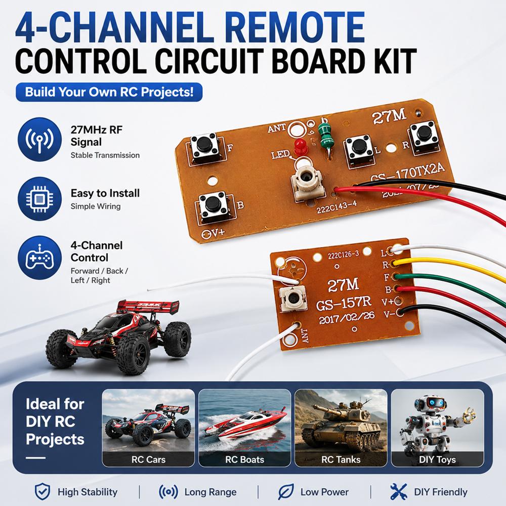 27MHz Remote Control Kit 4CH W - Diy Electronic Modules recension och pris