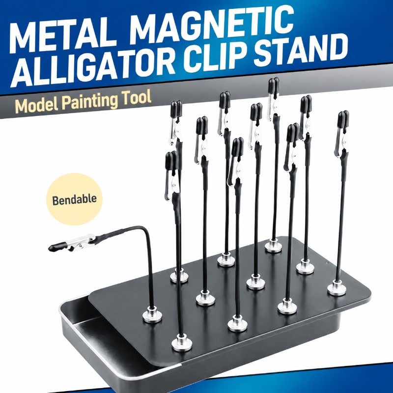 Magnetic Bendable Coated Allig - Crocodile Clip Set recension och pris